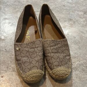 Calvin Klein Beige Espadrille Flats